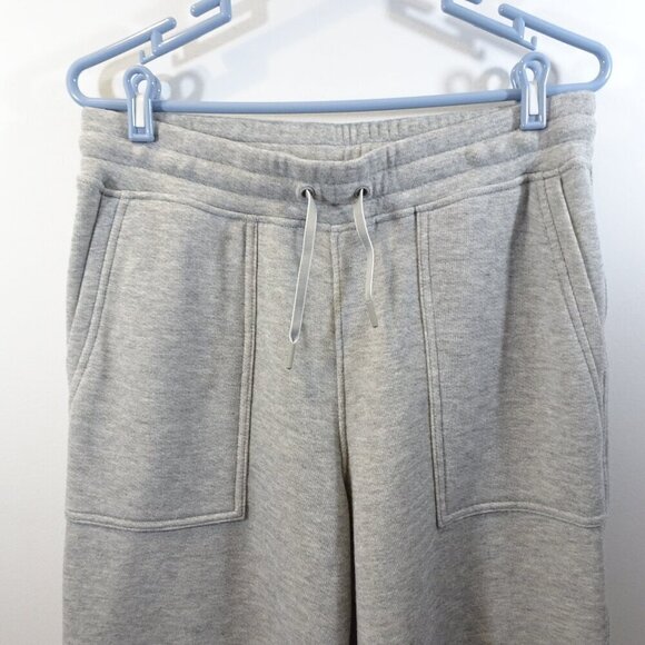 NWT Smartwool Recycled Terry Crop Wide Leg Pant Jogger Heather Gray Size L - Picture 2 of 6